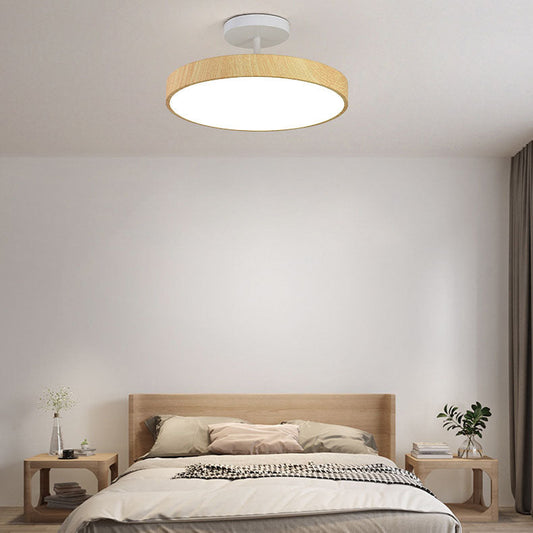 Flush Mount Ceiling Light, Minimalist Wood Grain Design, Energy-Efficient LED | Ideal for Living Room, Bedroom, or Hallway 1