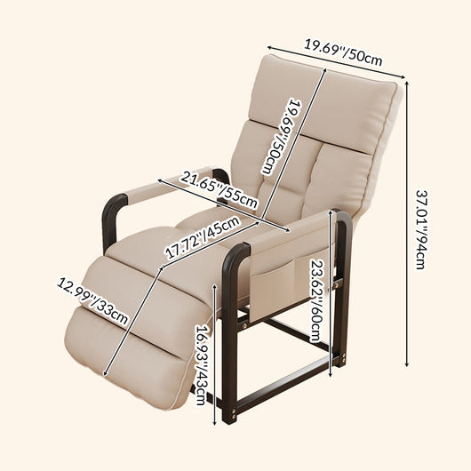 Accent Chair | Tech Fabric | Rounded Design | Armrest and Backrest | Home Office 3