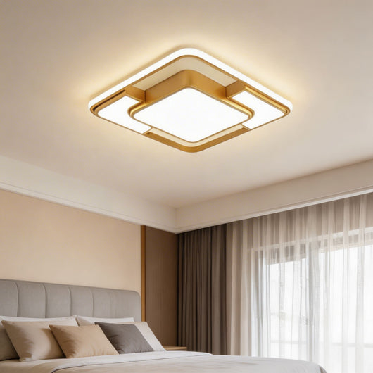 AcrylicAura | Modern Energy-Efficient LED Flush Mount Ceiling Light in Iron and Acrylic 6