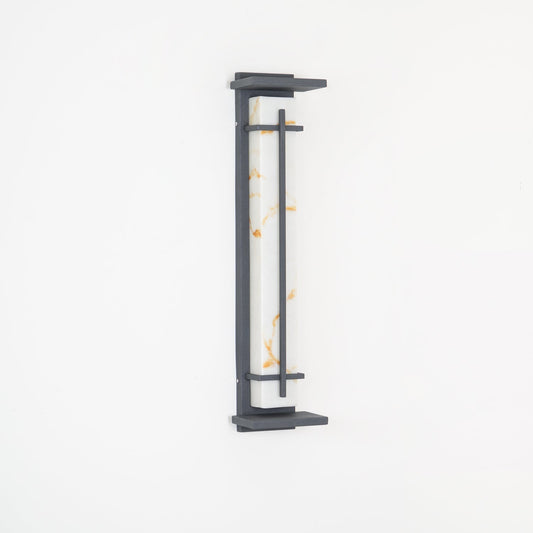 AlabasterGlow | Durable Waterproof Outdoor Wall Lantern with Integrated LED 0