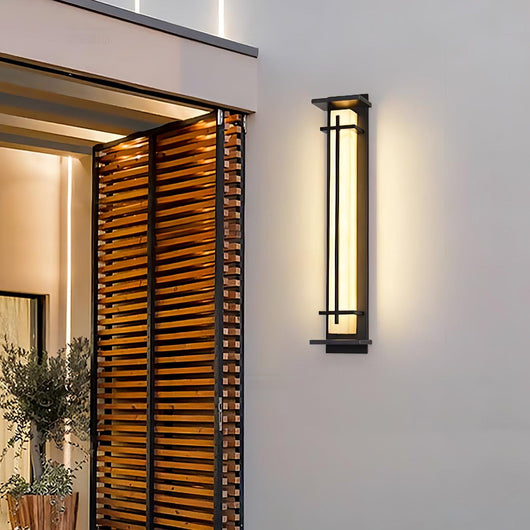 AlabasterGlow | Durable Waterproof Outdoor Wall Lantern with Integrated LED 3