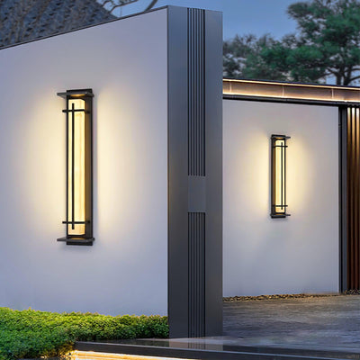 AlabasterGlow | Durable Waterproof Outdoor Wall Lantern with Integrated LED 5