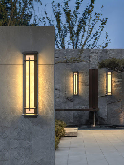 AlabasterGlow | Durable Waterproof Outdoor Wall Lantern with Integrated LED 6
