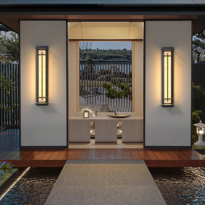 AlabasterGlow | Durable Waterproof Outdoor Wall Lantern with Integrated LED 7