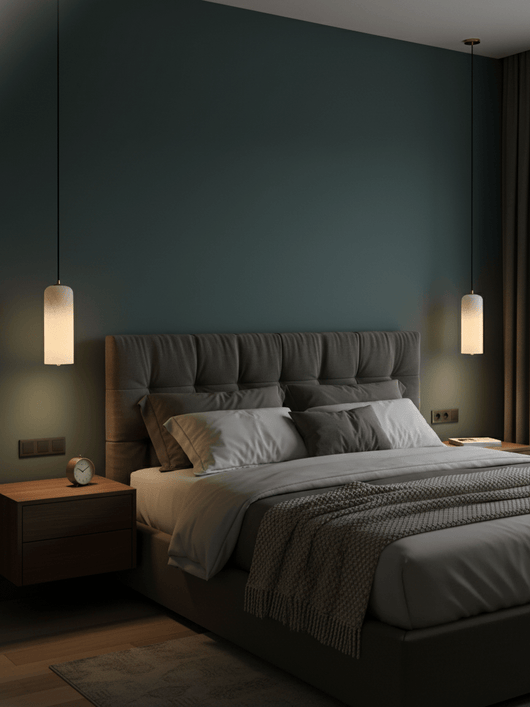 AlabasterGlow | Elegant Brass-Finished Pendant Light for Kitchen Island 1