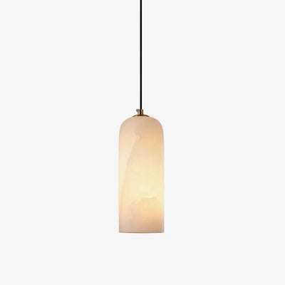 AlabasterGlow | Elegant Brass-Finished Pendant Light for Kitchen Island 6