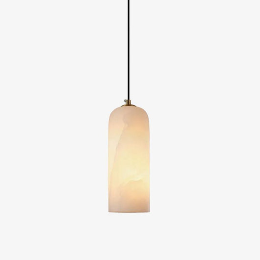 AlabasterGlow | Elegant Brass-Finished Pendant Light for Kitchen Island 6