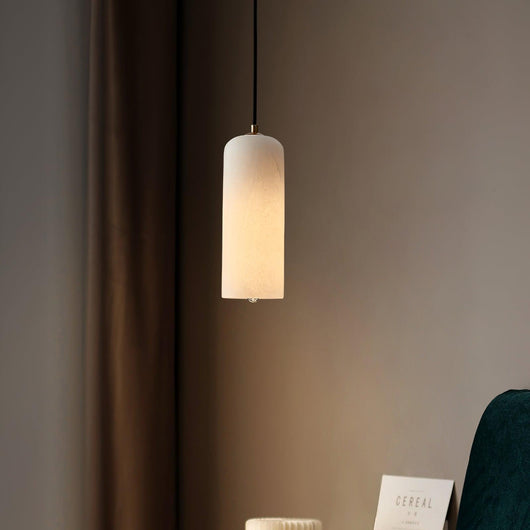 AlabasterGlow | Elegant Brass-Finished Pendant Light for Kitchen Island 7