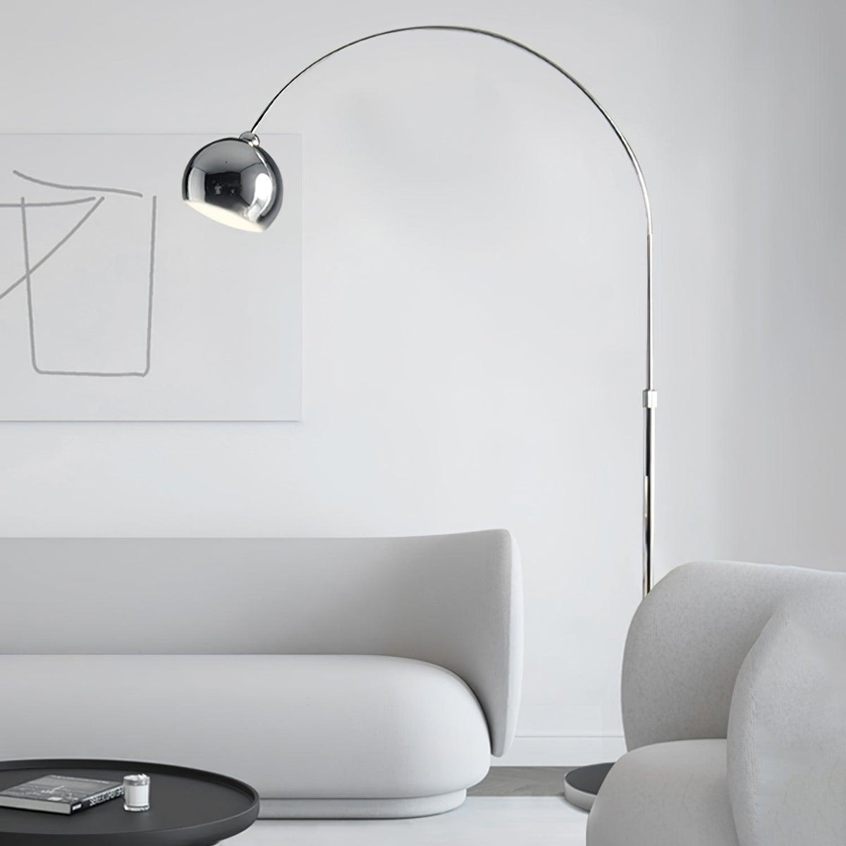 AnglerLamp | Modern Adjustable Floor Lamp with Chrome Finish for Living Room 2