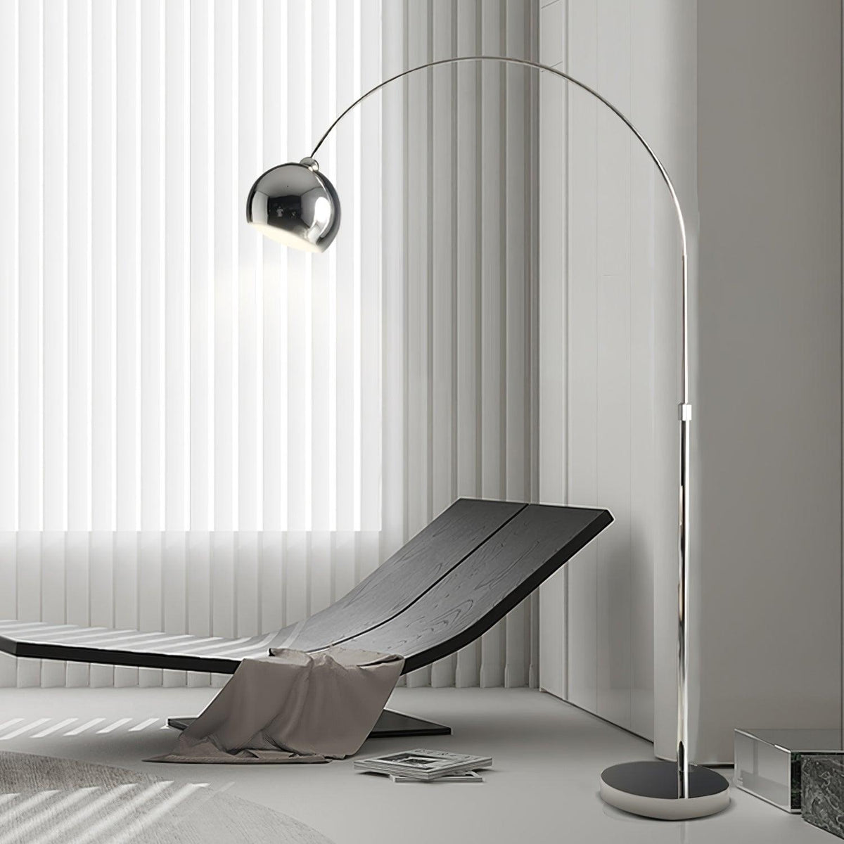 AnglerLamp | Modern Adjustable Floor Lamp with Chrome Finish for Living Room 3