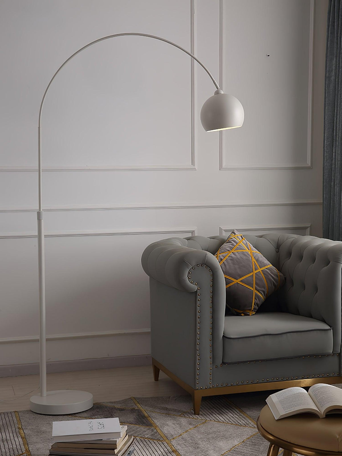 AnglerLamp | Modern Adjustable Floor Lamp with Chrome Finish for Living Room 4