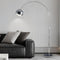 Modern Adjustable Floor Lamp with Chrome Finish for Living Room
