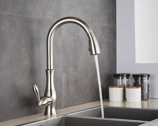 Anton | Elegant Stainless Steel Retractable Kitchen Faucet with Sprayer 1