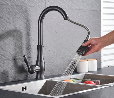 Anton | Elegant Stainless Steel Retractable Kitchen Faucet with Sprayer 3