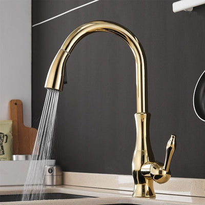 Anton | Elegant Stainless Steel Retractable Kitchen Faucet with Sprayer 8