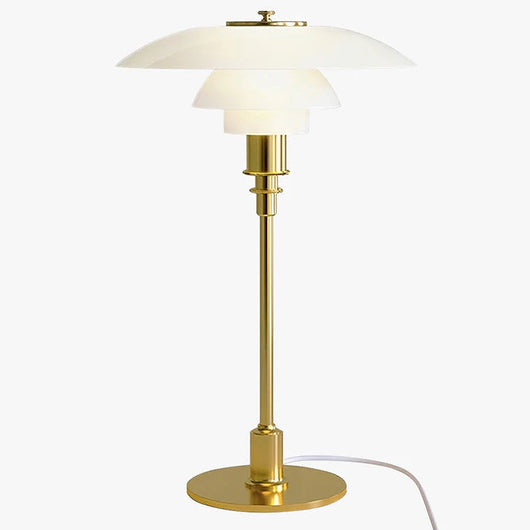 Apricity | Elegant Tiered Glass Table Lamp with Dimmable Feature in Gold or Silver 11
