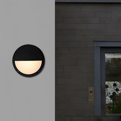 AquaGlow | Modern Waterproof Round Outdoor Wall Light Fixture in Die-Cast Aluminum 1