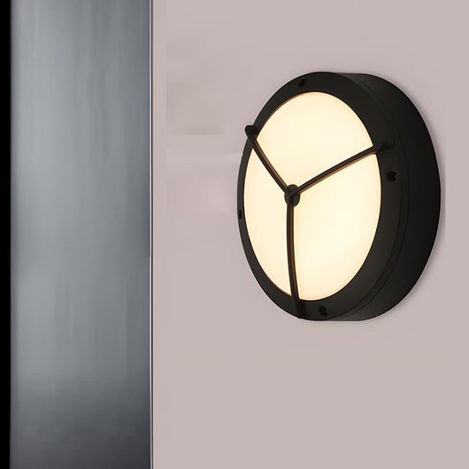 AquaGlow | Modern Waterproof Round Outdoor Wall Light Fixture in Die-Cast Aluminum 2