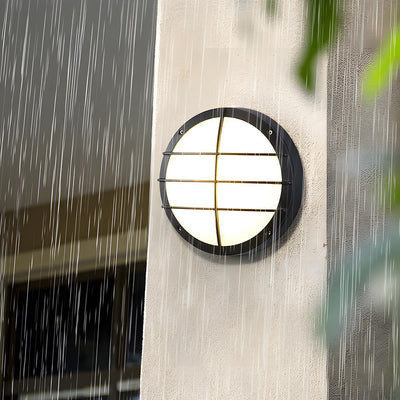 AquaGlow | Modern Waterproof Round Outdoor Wall Light Fixture in Die-Cast Aluminum 5