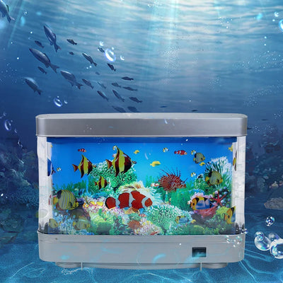 AquaGlow | Serene Animated Desk Top Aquarium Night Light for Relaxation 0