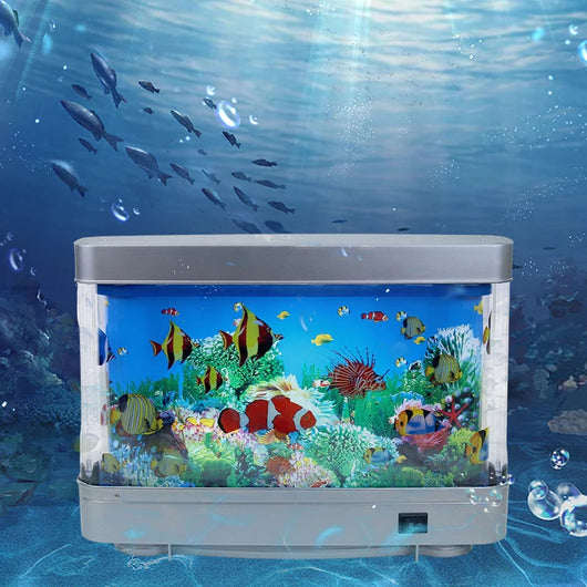 AquaGlow | Serene Animated Desk Top Aquarium Night Light for Relaxation 0
