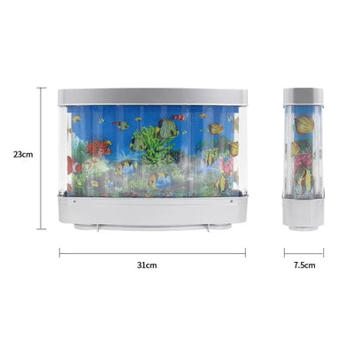AquaGlow | Serene Animated Desk Top Aquarium Night Light for Relaxation 3
