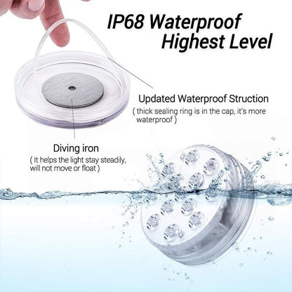 AquaGlow | Vibrant Waterproof LED Floating Pool Lights with Remote Control 4
