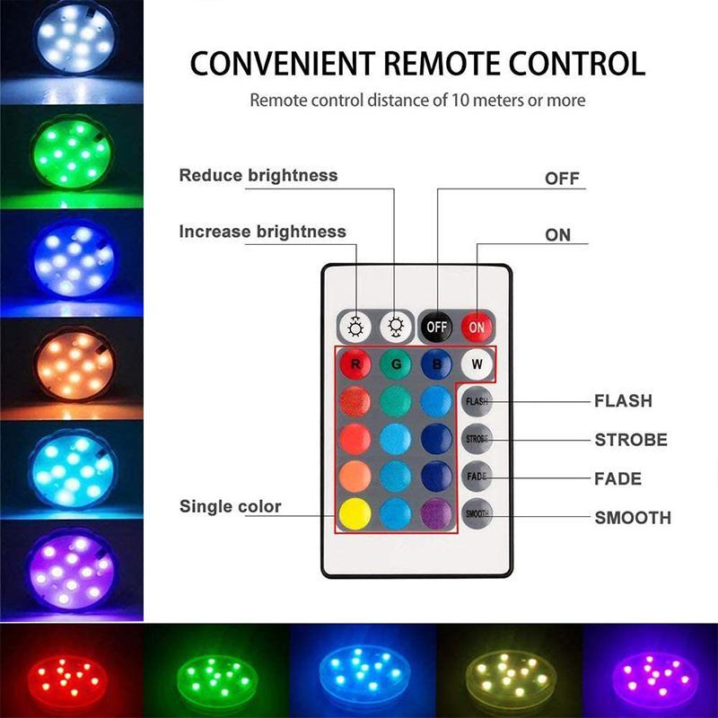 AquaGlow | Vibrant Waterproof LED Floating Pool Lights with Remote Control 5