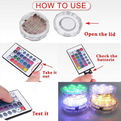AquaGlow | Vibrant Waterproof LED Floating Pool Lights with Remote Control 6