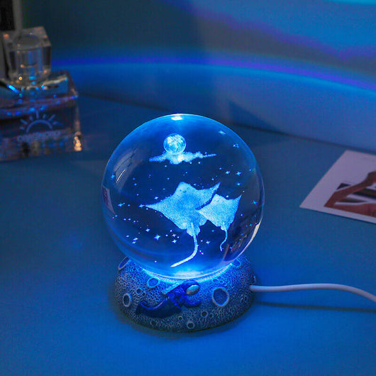 AquaSphere | Elegant 3D Laser Engraved Crystal Night Light 1