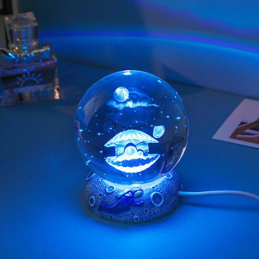 AquaSphere | Elegant 3D Laser Engraved Crystal Night Light 2