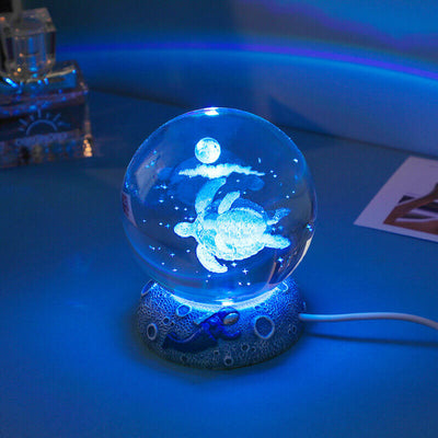 AquaSphere | Elegant 3D Laser Engraved Crystal Night Light 4