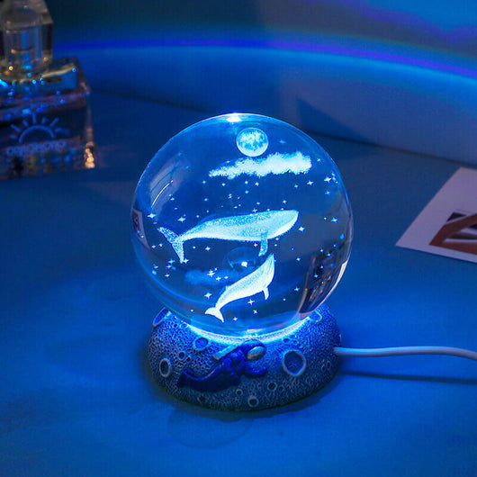 AquaSphere | Elegant 3D Laser Engraved Crystal Night Light 6