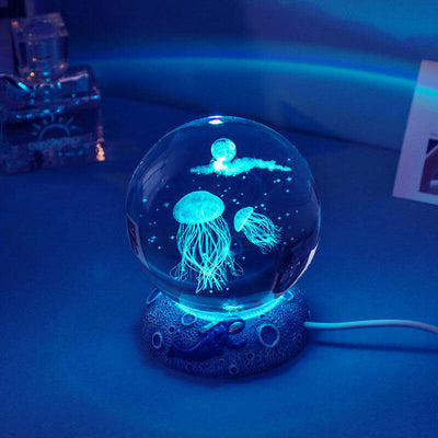 AquaSphere | Elegant 3D Laser Engraved Crystal Night Light 8