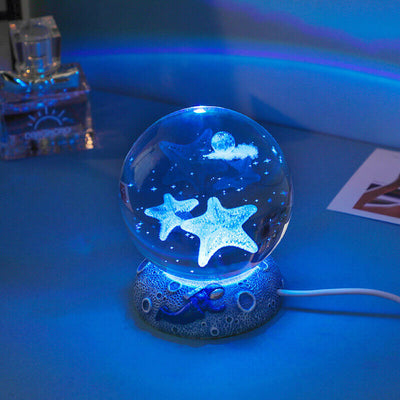 AquaSphere | Elegant 3D Laser Engraved Crystal Night Light 9