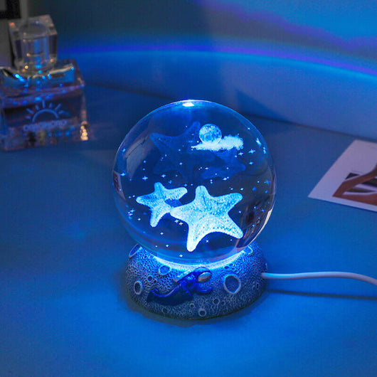 AquaSphere | Elegant 3D Laser Engraved Crystal Night Light 9