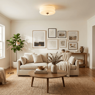 Art Deco Aura | Elegant Vintage Flush Mount Ceiling Light Fixture 5