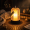 AuraLight | Elegant Ribbed Glass Table Lamp with Adjustable Metal Base for Bedroom and Living Room