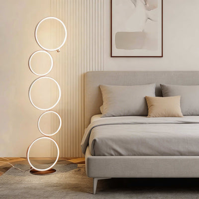 AuraLight | Modern Adjustable Black Floor Lamp with Circular Design in Iron and PVC 2
