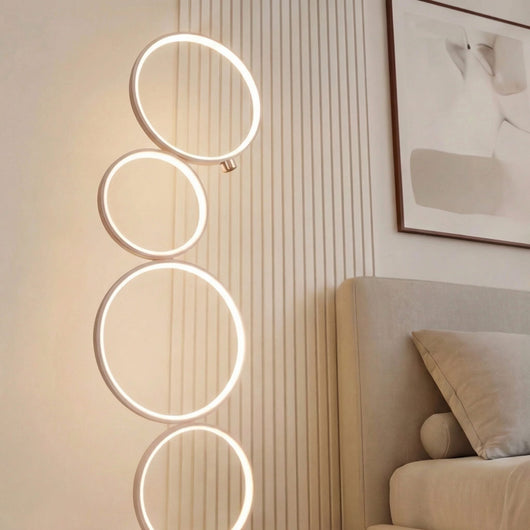 AuraLight | Modern Adjustable Black Floor Lamp with Circular Design in Iron and PVC 3