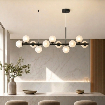 AuraSphere | Elegant Modern Gold Chandelier Light with Cluster Glass Shades 0