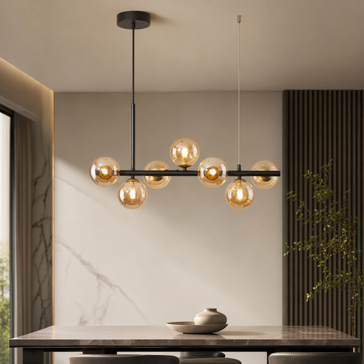 AuraSphere | Elegant Modern Gold Chandelier Light with Cluster Glass Shades 10
