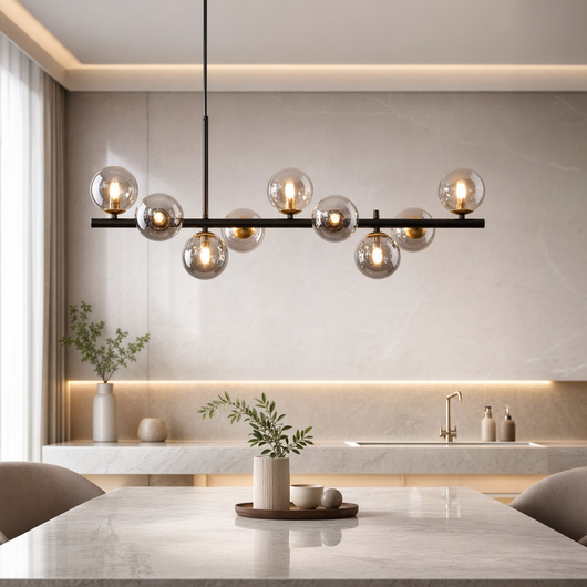 AuraSphere | Elegant Modern Gold Chandelier Light with Cluster Glass Shades 5