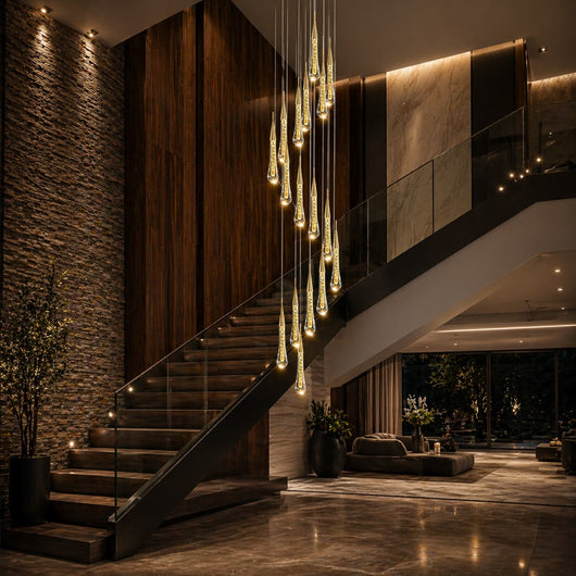 AureaCrystal | Elegant Gold Crystal Chandelier Pendant Light with LED Illumination 1