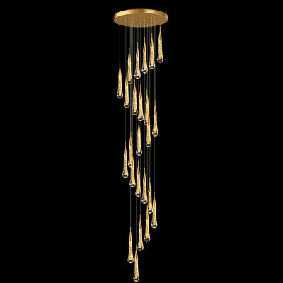 AureaCrystal | Elegant Gold Crystal Chandelier Pendant Light with LED Illumination 4
