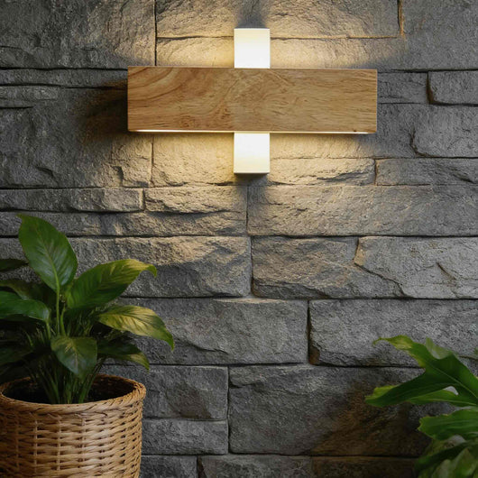 AureaLight | Adjustable Modern Minimalist Wall Sconce Lighting with Wood and Acrylic 2