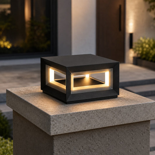 AureaLight | Modern Waterproof Solar Post Light for Outdoor Landscape Lighting in Stainless Steel 0