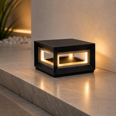 AureaLight | Modern Waterproof Solar Post Light for Outdoor Landscape Lighting in Stainless Steel 1