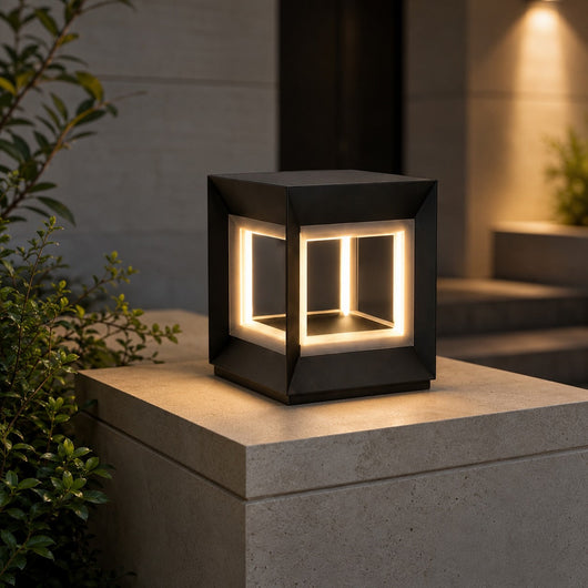 AureaLight | Modern Waterproof Solar Post Light for Outdoor Landscape Lighting in Stainless Steel 2
