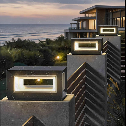 AureaLight | Modern Waterproof Solar Post Light for Outdoor Landscape Lighting in Stainless Steel 3